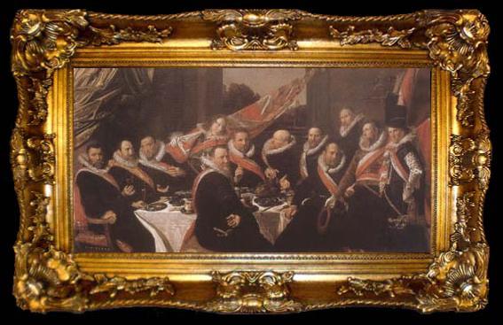 framed  Frans Hals Banquet of the Officers of the St George Civic Guard in Haarlem (mk08), ta009-2